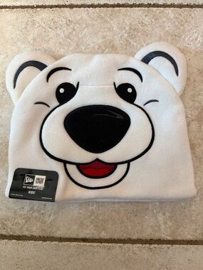 New Era White Fleece Beanie with Toronto Maple Leafs Logo